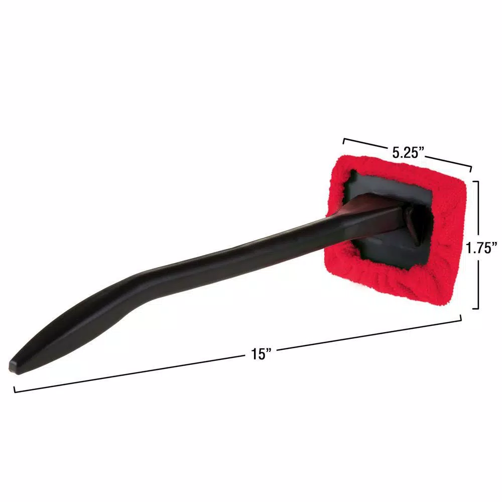 Trademark Stalwart Windshield Cleaner Tool with Pivoting Head and Microfiber Cloth