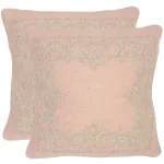 Safavieh Florentine Petal Geometric Embroidered Linen Throw Pillows, Set of 2 (20 in. x 20 in.) thumbnail 1