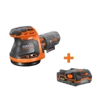 RIDGID 18V Cordless 5 in. Random Orbit Sander with 1.5 Ah Lithium-Ion Battery thumbnail 1