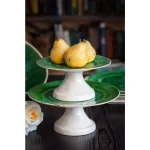 Abigails Bali Footed Cake Plate - Handmade Green Ceramic Dessert Stand thumbnail 2
