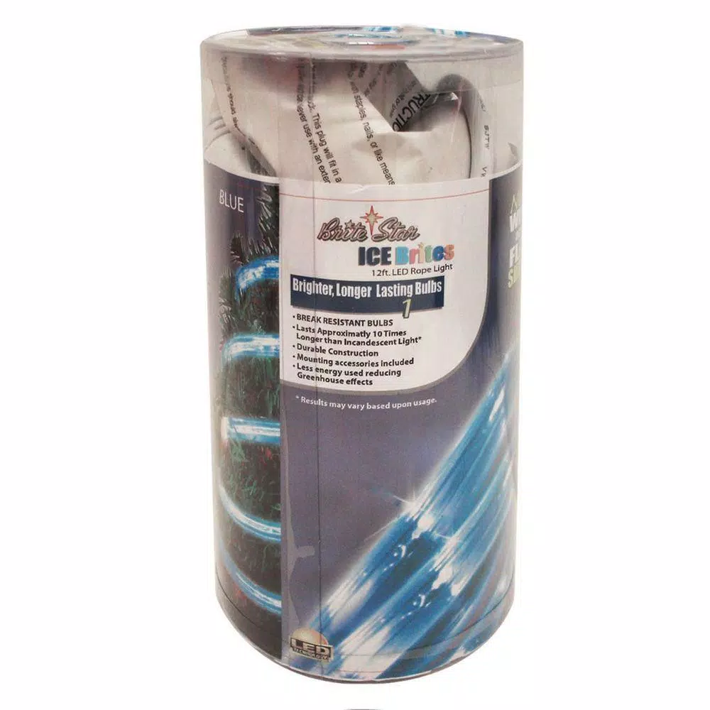 Brite Star 12 ft. Blue LED Flat Rope Light, 50 Lights, Indoor/Outdoor