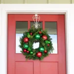 Village Lighting Company 24 in. Red and Green Christmas Cheer Artificial Pine Wreath with Ornaments thumbnail 2