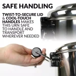 Nostalgia 45-Cup Stainless Steel Quick Brewing Coffee Urn with Double Spigot thumbnail 6
