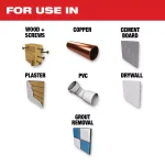 Milwaukee 1-3/8 in. Carbide Universal Fit Extreme Wood/Metal Oscillating Multi-Tool Blade (3-Pack) thumbnail 2
