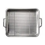 Tramontina Gourmet Prima 6.75 Qt. Stainless Steel Roasting Pan with Basting Grill thumbnail 6