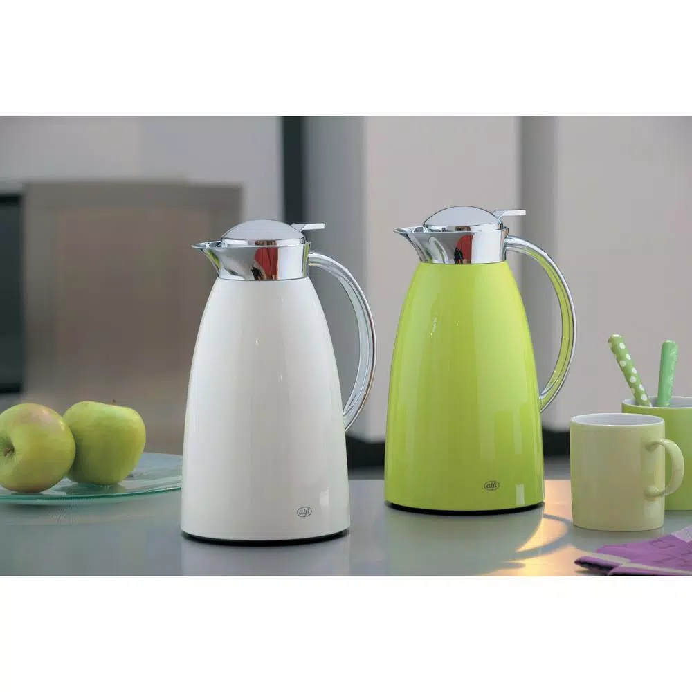 Alfi Gusto Glass Vacuum Carafe, 1.06 Qt. Apple Green Insulated Server
