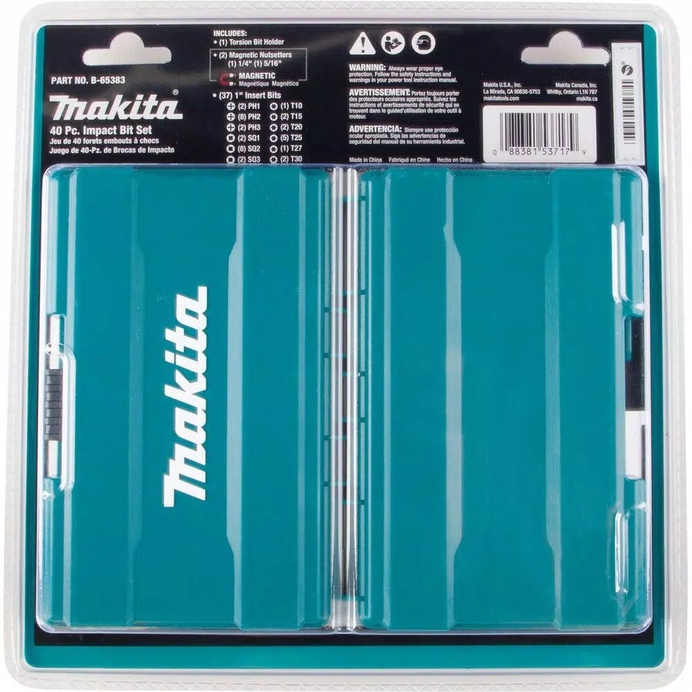 Makita Impact GOLD 40-Piece Drive Bit Set with Xtreme Torsion Technology