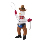 Home Accents Holiday 4 ft LED Cowboy Snowman Yard Decoration with 80 Warm White Lights thumbnail 3