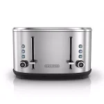 BLACK+DECKER 4-Slice Stainless Steel Extra-Wide Slot Toaster with Crumb Tray thumbnail 1