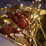 LUMABASE 100 LED Warm White Micro Dot Fairy String Lights, Multi-Strand Copper Wire, Battery Operated (Set of 2) thumbnail 3