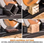 Evolution Power Tools 15 Amp 14 in. Multi-Material Chop Saw with Japanese TCT Blade thumbnail 4