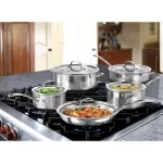 Calphalon 10-Piece Tri-Ply Stainless Steel Cookware Set with Lids thumbnail 2