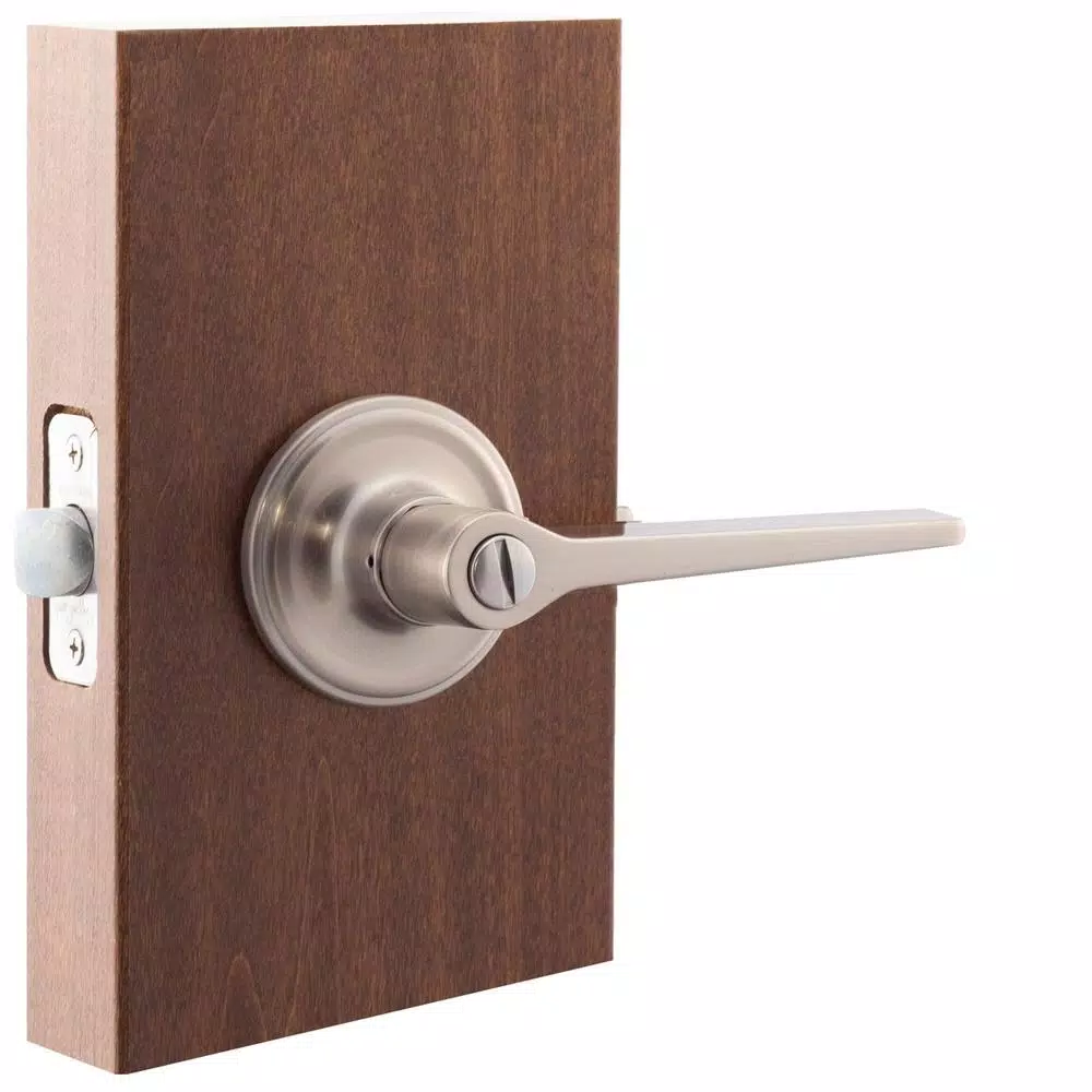Copper Creek Zane Contemporary Satin Stainless Steel Privacy Lever, Interior Residential Door Handle