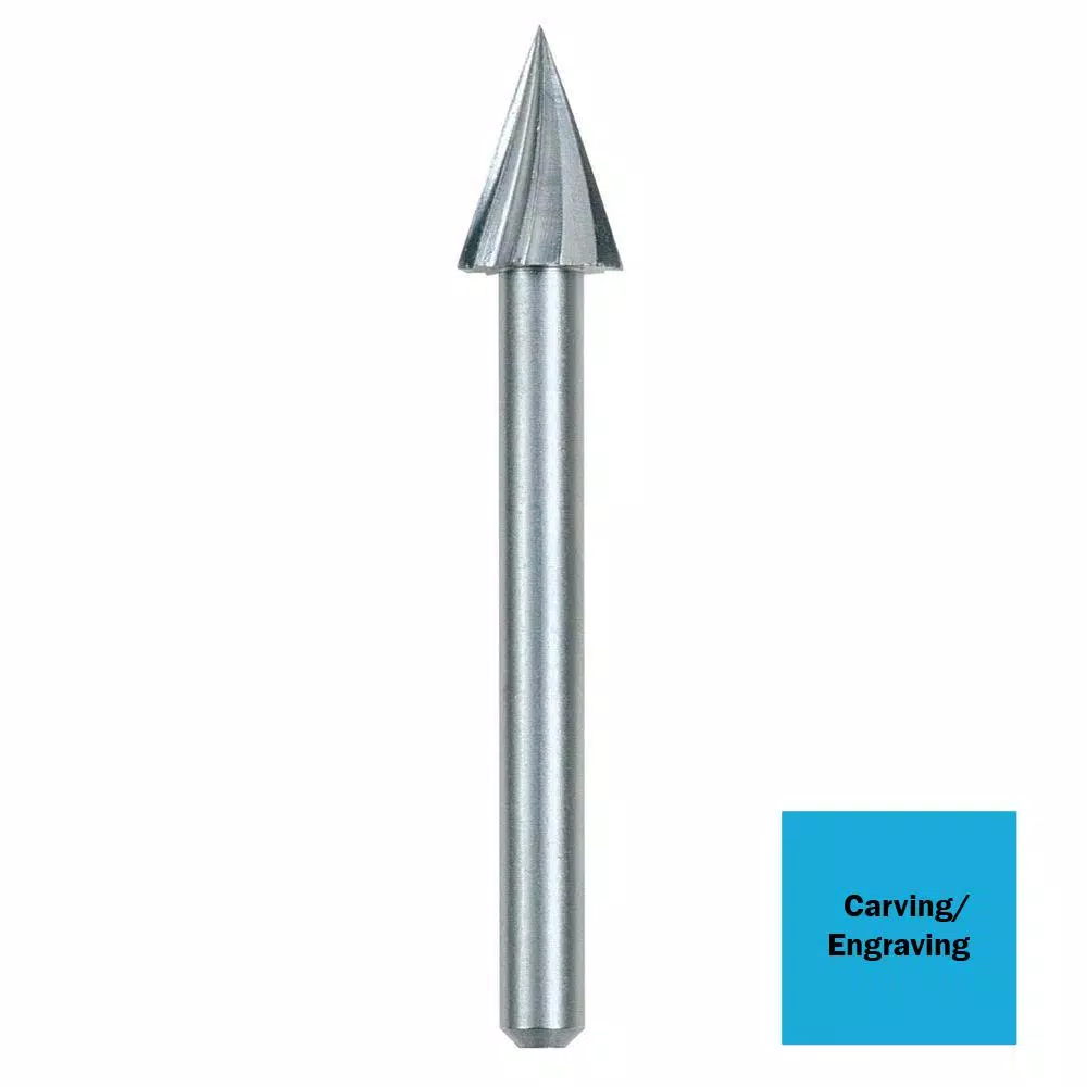 Dremel 1/4 in. Rotary Tool Pointed Triangle High Speed Cutter Bit for Wood, Plastic & Soft Metal (2-Pack)