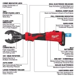 Milwaukee M18 FORCE LOGIC 6-Ton Cordless Utility Crimping Kit with BG-D3 Jaw thumbnail 6