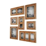 Home Decorators Collection Natural Wood and Gold Gallery Wall Picture Frame Set, 7-Piece thumbnail 6