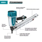 Makita 21° Pneumatic Full Round Head Framing Nailer, 3-1/2 in. Capacity thumbnail 2