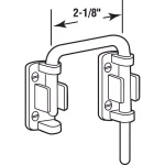 Prime-Line Sliding Door Loop Lock, 2-1/8 in. Reach, Hardened Steel Bar with Diecast Base, Chrome Finish thumbnail 2