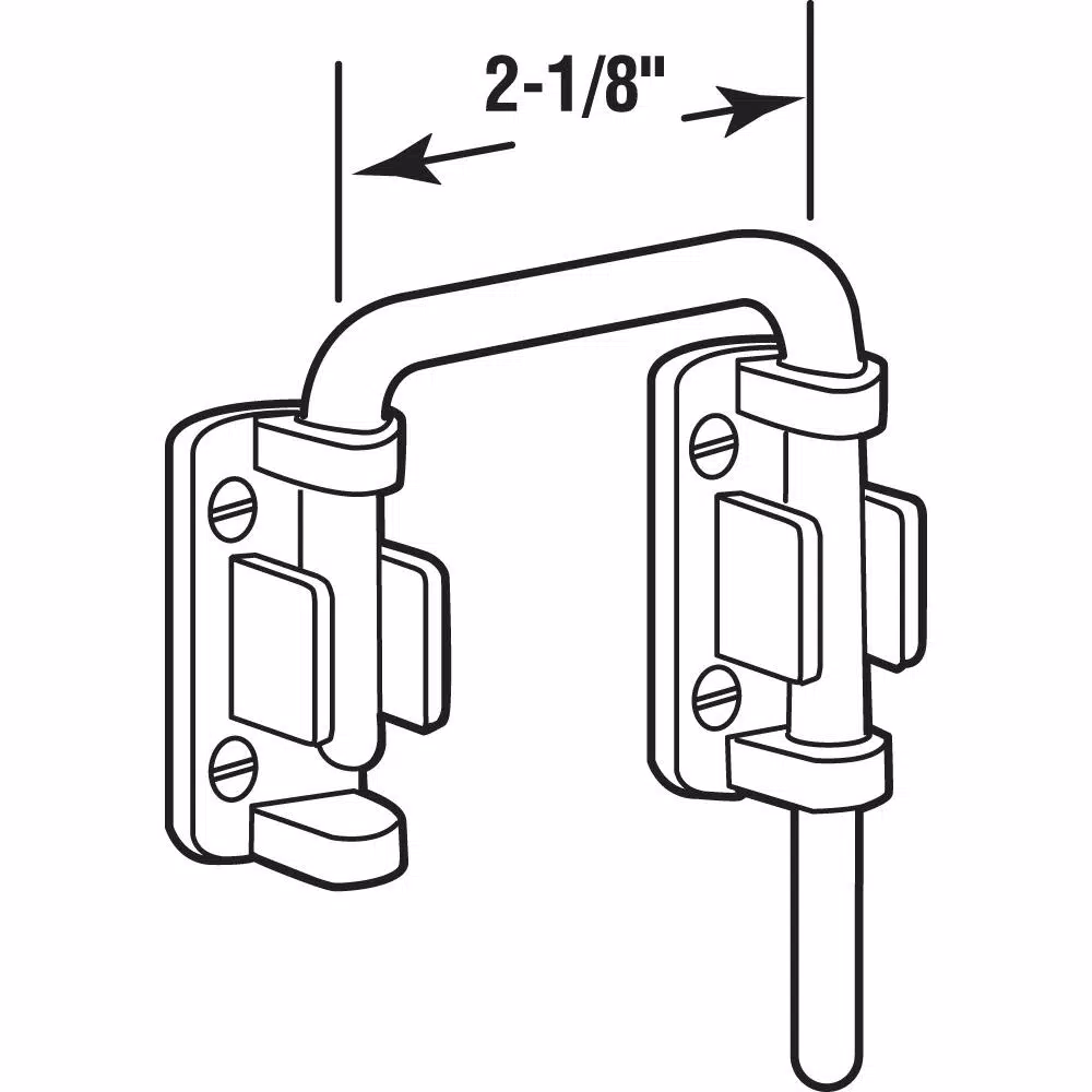 Prime-Line Sliding Door Loop Lock, 2-1/8 in. Reach, Hardened Steel Bar with Diecast Base, Chrome Finish