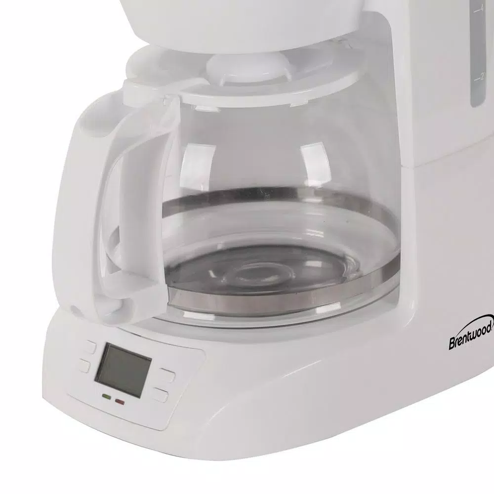 Brentwood Appliances Brentwood 10-Cup White Digital Drip Coffee Maker with Programmable Timer