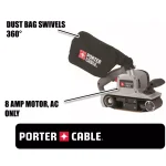 Porter-Cable 8 Amp 3 in. x 21 in. Variable Speed Belt Sander thumbnail 2