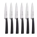 SCHMIDT BROS. Schmidt Brothers Carbon6 6-Piece Stainless Steel Steak Knife Set with Wood Gift Box thumbnail 1