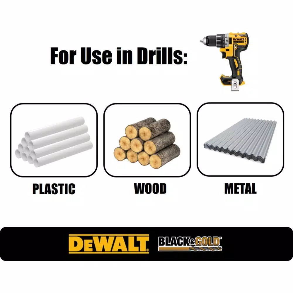 DEWALT 14-Piece Black Oxide Twist Drill Bit Set
