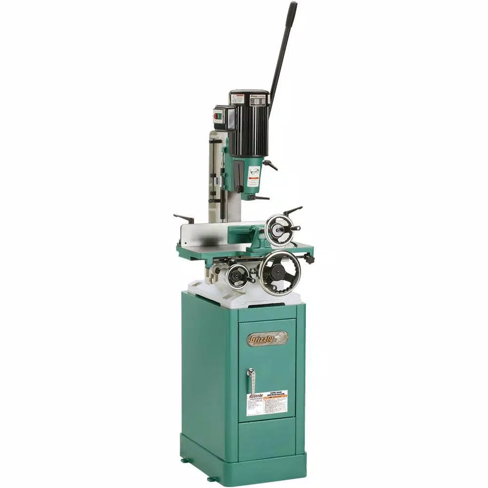 Grizzly Industrial Heavy-Duty Mortiser with Stand, 1-1/2 HP, 110V/220V Single Phase