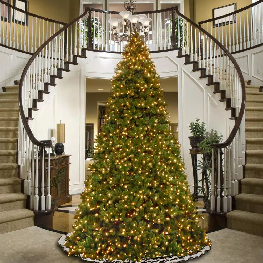 National Tree Company 14 ft. Feel Real Downswept Douglas Fir Artificial Christmas Tree with 1600 Dual Color LED Lights