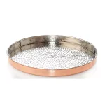 Abigails Element Collection Round Hammered Copper Serving Tray thumbnail 2