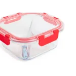 Core Kitchens 23 oz. Divided Glass Food Storage Container Set with Lids, 2-Pack thumbnail 2