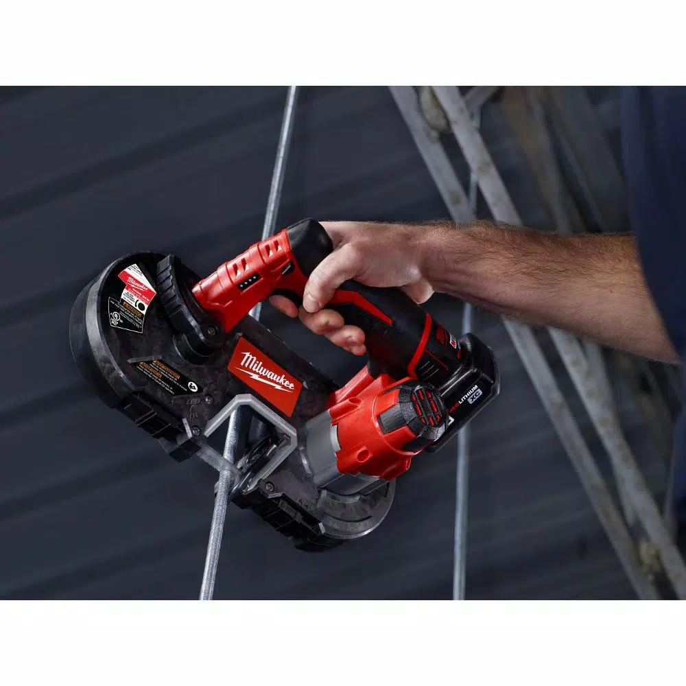 Milwaukee M12 12V Cordless Sub-Compact Band Saw XC Kit with M12 LED Flood Light