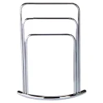 Kings Brand Furniture Modern 3-Bar Freestanding Towel Rack in Polished Chrome thumbnail 4