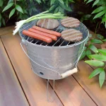 Artland Masonware Portable Galvanized Metal Beach and Camping Grill, Silver thumbnail 3
