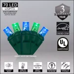 Wintergreen Lighting 24 ft. 70-Light Blue and Green 5 mm LED Mini Light Set thumbnail 2