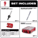 Milwaukee Hole Dozer & BIG HAWG Carbide Hole Saw and Driver Bit Set with PACKOUT Cases, 119-Piece thumbnail 3