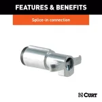 CURT 4-Way Round Trailer Side Connector Plug thumbnail 5