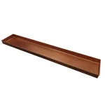 Benjara 29 in. Copper Rectangular Metal Decorative Plant Tray with Trim Edges thumbnail 4