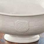 Park Designs Levingston 9 in. Ceramic Pedestal Serving Bowl - Traditional Stoneware thumbnail 2