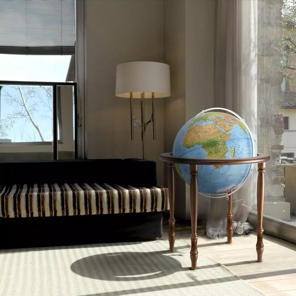 Waypoint Geographic Valencia 20 in. Illuminated Blue Oceans Floor Standing Globe