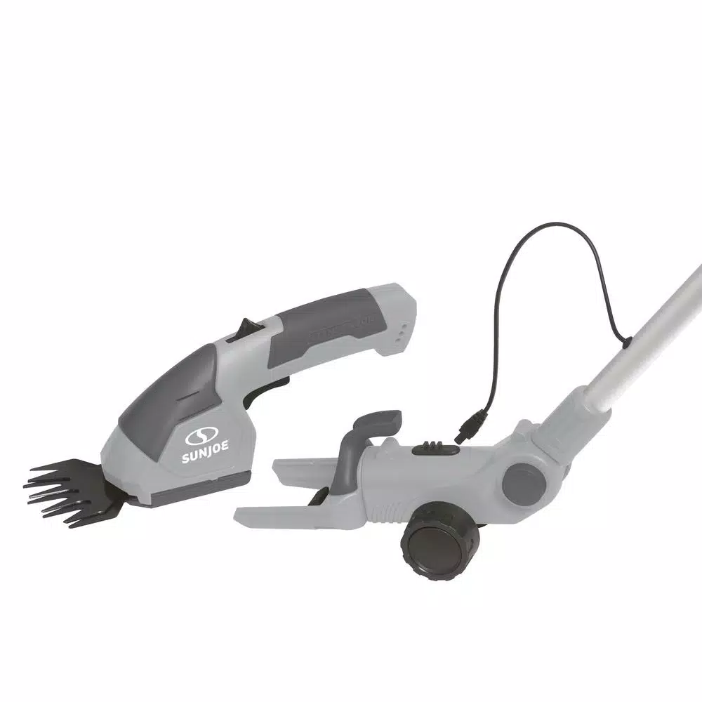 Sun Joe HJ605CC 2-in-1 Cordless Grass Shear and Hedge Trimmer with 3 ft. Extension Pole, 7.2V