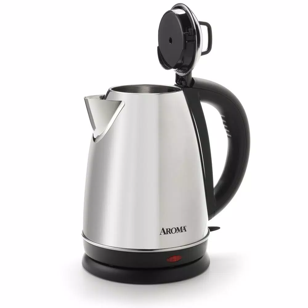 Aroma Hot H20 X-Press 6-Cup Stainless Steel Cordless Electric Kettle
