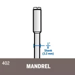 Dremel 1-1/2 in. Rotary Tool Mandrel for Cutting Wheels, Sanding Discs, and Polishing Bits thumbnail 3
