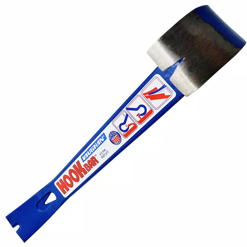 Vaughan B215H 15 in. Steel Hook Bar Nail Puller Pry Bar