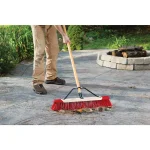 Harper 24 in. Outdoor Push Broom with 60 in. Lacquered Hardwood Handle thumbnail 2