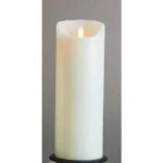 Unbranded Ivory Flameless Moving Pillar Flame 9 in. Real Wax LED Candle thumbnail 2
