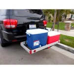 MaxxHaul 70422 Aluminum High Mount Compact Cargo Carrier for 2 in. Hitch Receiver, 500 lb. Capacity thumbnail 2
