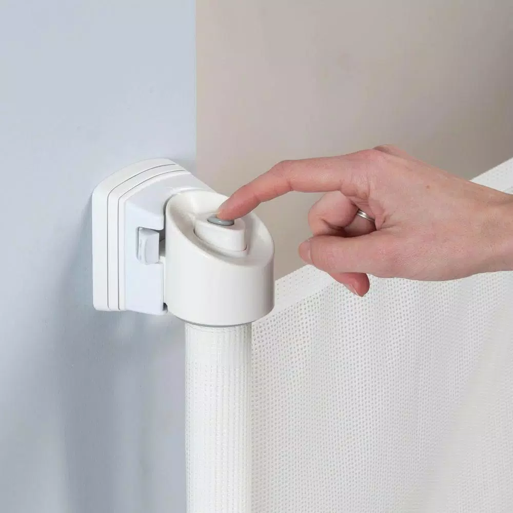 KidCo Safeway Retractable Wall Mounted Baby Gate, 33.5 in. H, White