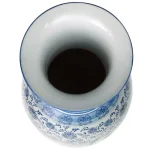 Unbranded Oriental Furniture 35 in. Blue and White Porcelain Tung Chi Floor Vase thumbnail 6