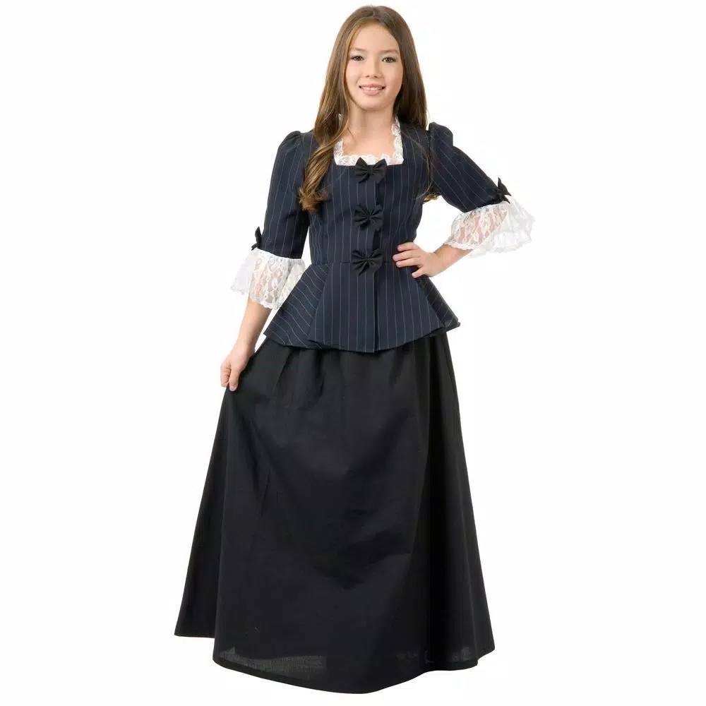 Unbranded Girls Colonial Girl Historical Halloween Costume - X-Large